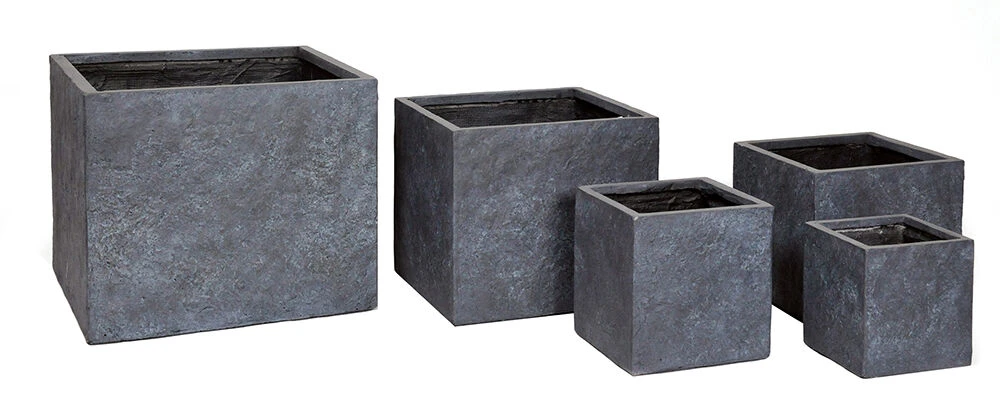 Plantenbak Arizona Cubi - l28 x b28 x h28cm - Donkergrijs Plantenbak Arizona Cubi - L28 X B28 X H28cm - Donkergrijs -Ingemaakte Serie Winkel arizona cubi graphite w28h28 plantenbak 7 8