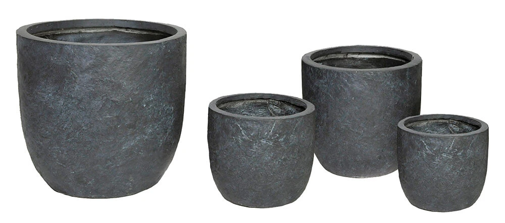 Bloempot Arizona Egg - d45 x h43cm - Donkergrijs Bloempot Arizona Egg - D45 X H43cm - Donkergrijs -Ingemaakte Serie Winkel arizona egg pot graphite d45h43 bloempot 6 8