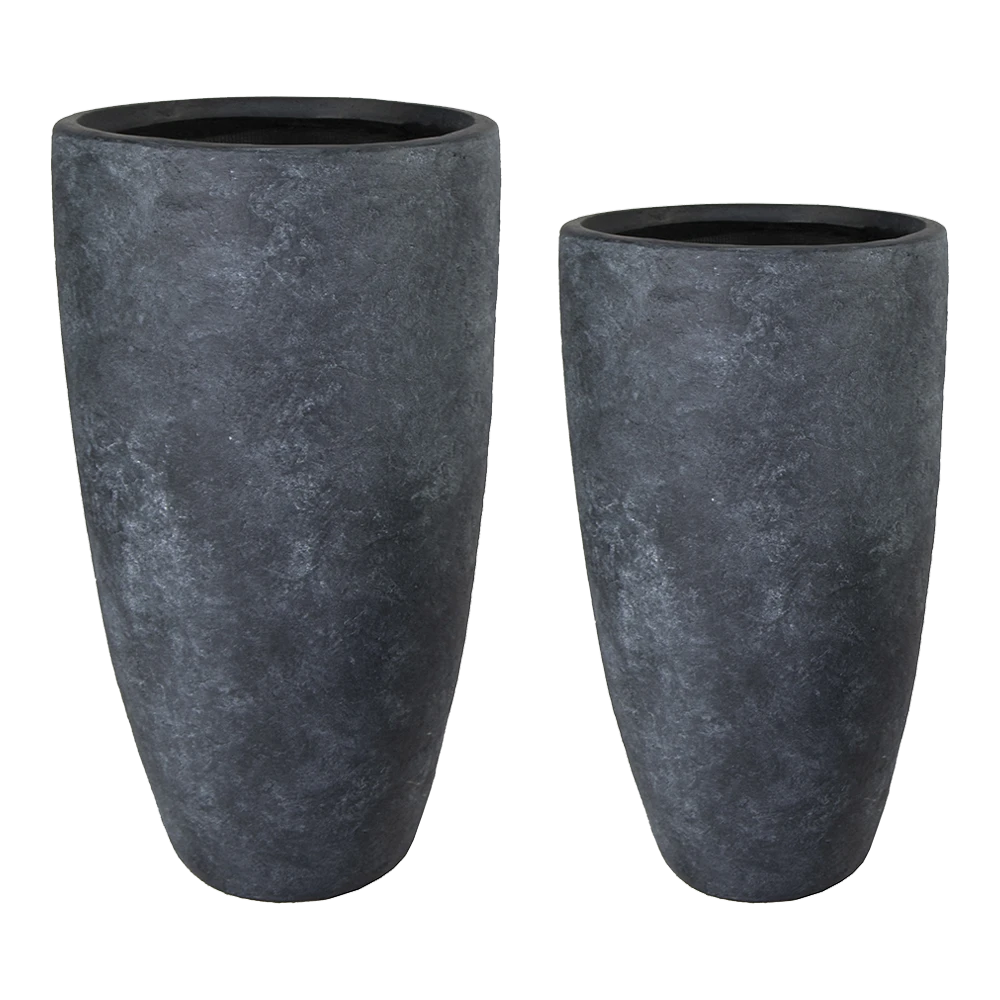 Bloempot Arizona High Vase - d34 x h66cm - Donkergrijs Bloempot Arizona High Vase - D34 X H66cm - Donkergrijs -Ingemaakte Serie Winkel arizona high vase graphite d34h66 bloempot 6 7