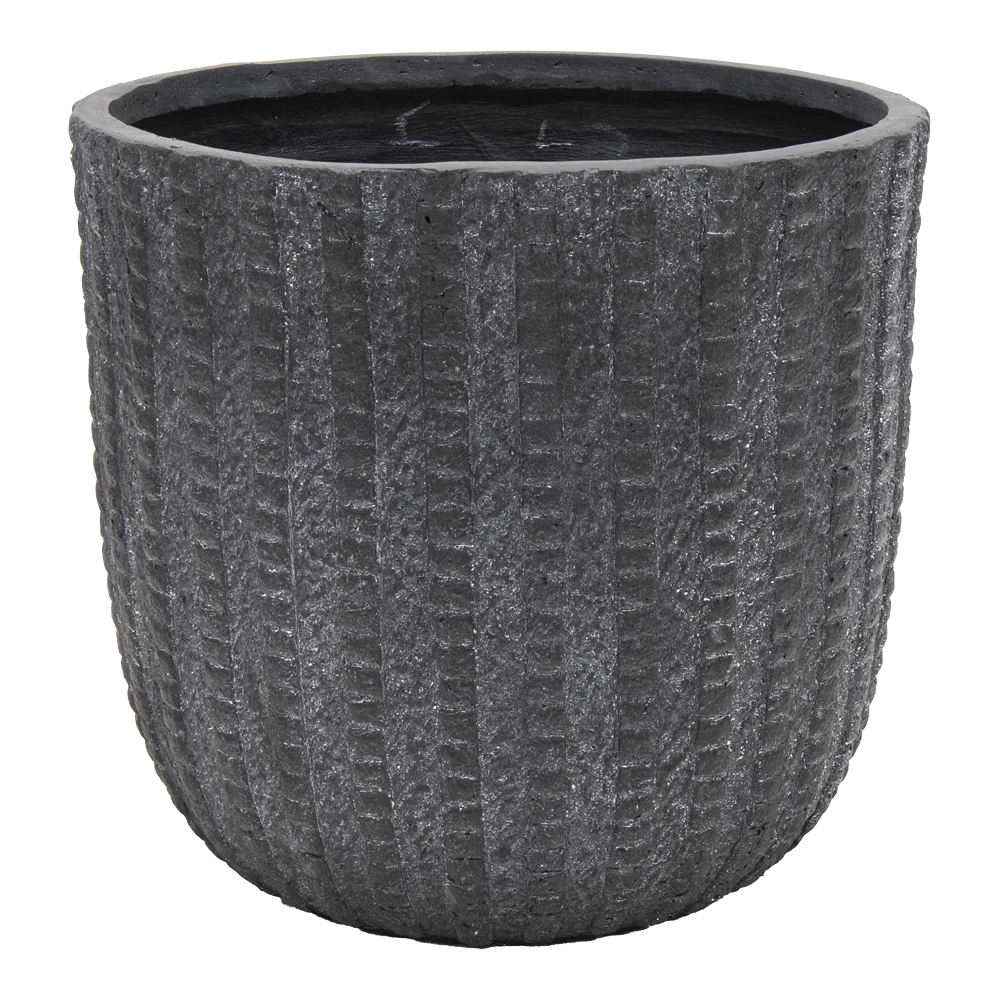 Bloempot Arkansas Egg - d55 x h51cm - Donkergrijs Bloempot Arkansas Egg - D55 X H51cm - Donkergrijs -Ingemaakte Serie Winkel arkansas egg pot graphite d55h51 bloempot 1