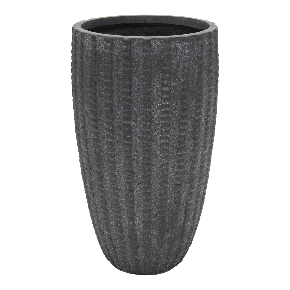 Bloempot Arkansas High Vase - d34 x h66cm - Donkergrijs Bloempot Arkansas High Vase - D34 X H66cm - Donkergrijs -Ingemaakte Serie Winkel arkansas high vase graphite d34h66 bloempot 1