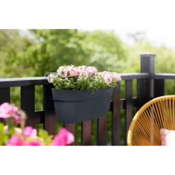 Elho Balkonbak Vibia Campana Easy Hanger Large - Antraciet -Ingemaakte Serie Winkel balkonbak vibia campana easy hanger large antraciet balkonbak antraciet 5 1