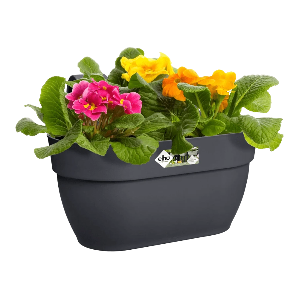 Elho Balkonbak Vibia Campana Easy Hanger Medium - Antraciet -Ingemaakte Serie Winkel balkonbak vibia campana easy hanger medium antraciet balkonbak antraciet 4 1