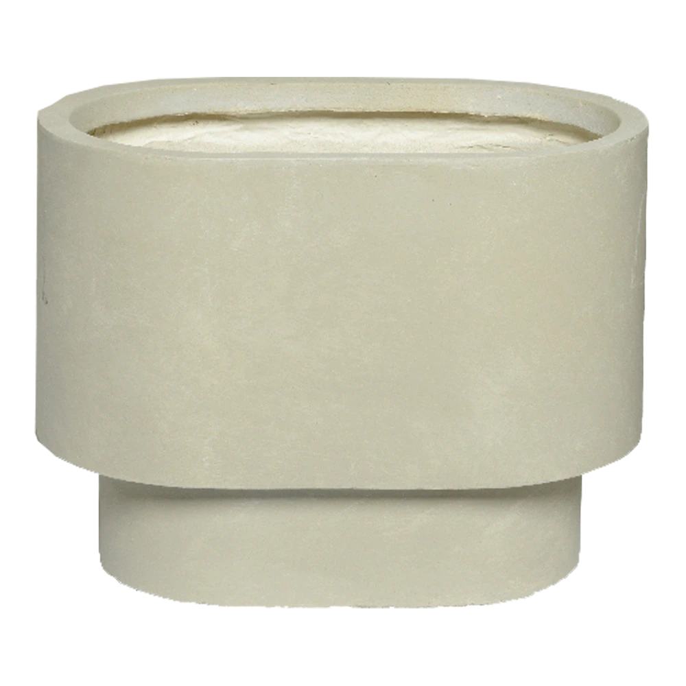 Bloempot Alexis ovaal - l52 x b34 x h40cm - Beige Bloempot Alexis Ovaal - L52 X B34 X H40cm - Beige -Ingemaakte Serie Winkel