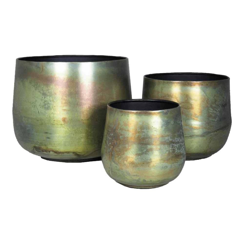 Bloempot Athene - d46 x h39cm - Groen Platina Bloempot Athene - D46 X H39cm - Groen Platina -Ingemaakte Serie Winkel bloempot athene groen platina 1 3