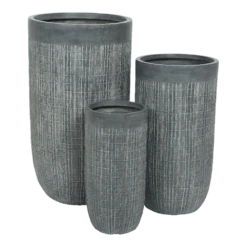 Bloempot Bryan Hoog - D43 X H78cm - Grijs -Ingemaakte Serie Winkel bloempot bryan hoog grijs bloempot 2 1