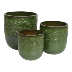 Bloempot Collin - D38 X H40cm - Groen -Ingemaakte Serie Winkel bloempot collin groen bloempot 2 1