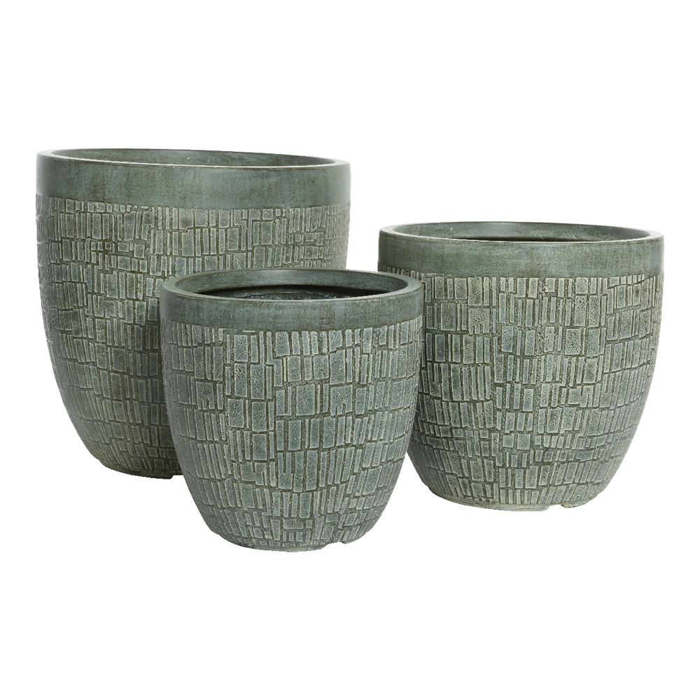 Bloempot Dean - d31 x h31cm - Groen Bloempot Dean - D31 X H31cm - Groen -Ingemaakte Serie Winkel bloempot dean groen bloempot 2 1