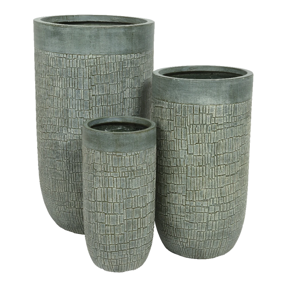 Bloempot Dean hoog - d43 x h78cm - Groen Bloempot Dean Hoog - D43 X H78cm - Groen -Ingemaakte Serie Winkel bloempot dean hoog groen bloempot 2 2