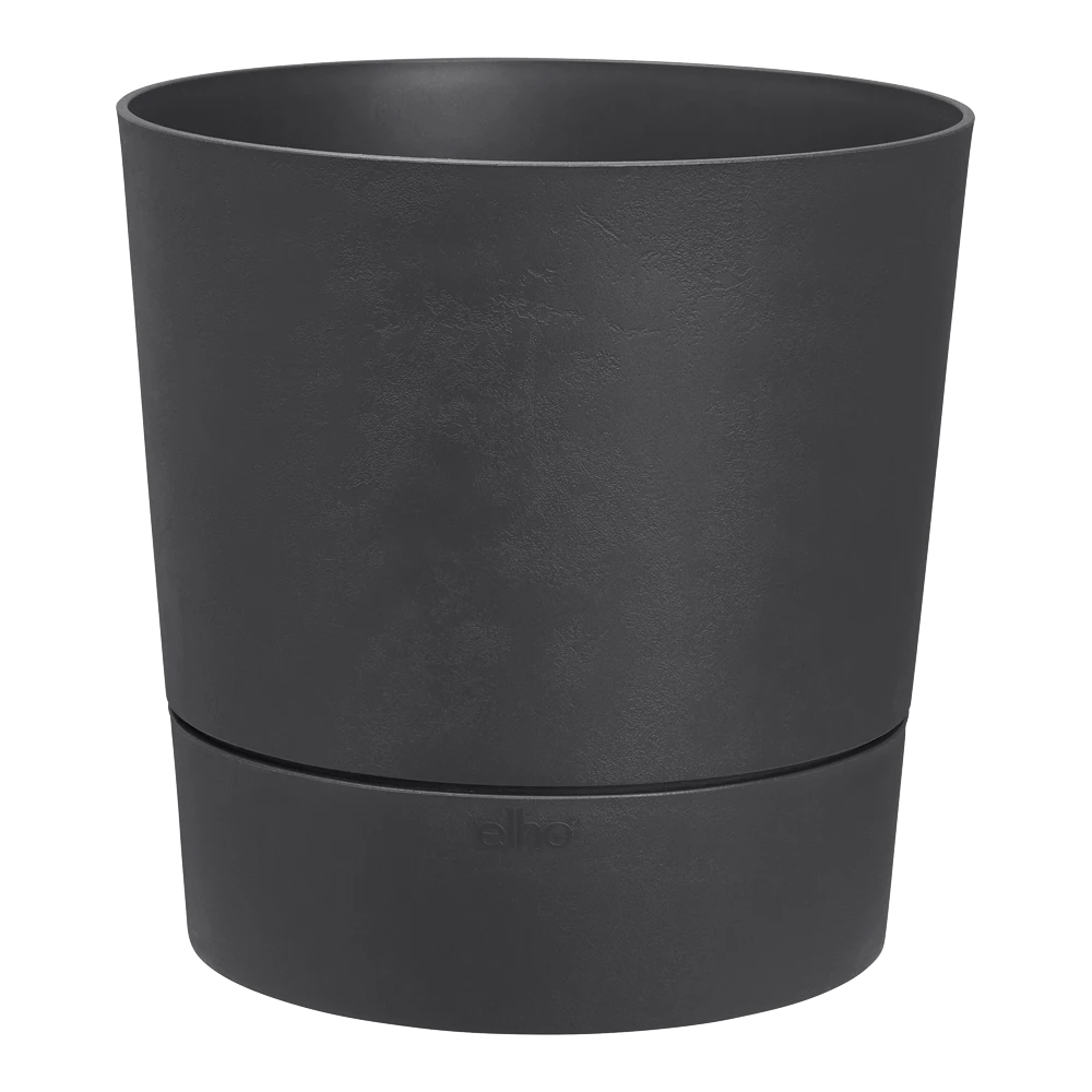 Bloempot Elho Greensense Aqua Care Rond - D35 X H34cm - Houtskoolgrijs -Ingemaakte Serie Winkel
