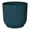 Bloempot Elho Vibes Fold Rond Wielen - D35 X H32cm - Diepblauw -Ingemaakte Serie Winkel bloempot elho vibes fold rond wielen d35 x h32cm diepblauw bloempot 1 3