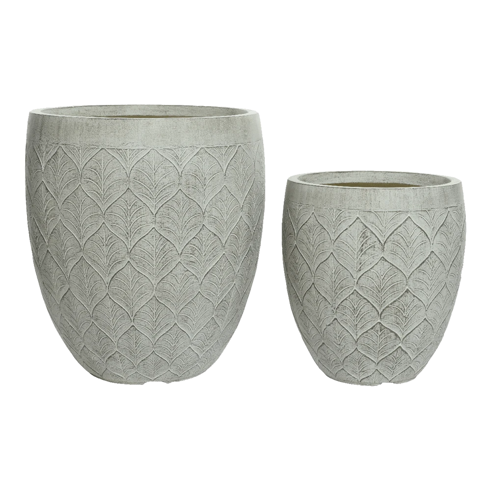 Bloempot Ella - d40 x h43cm - Lichtgrijs Bloempot Ella - D40 X H43cm - Lichtgrijs -Ingemaakte Serie Winkel