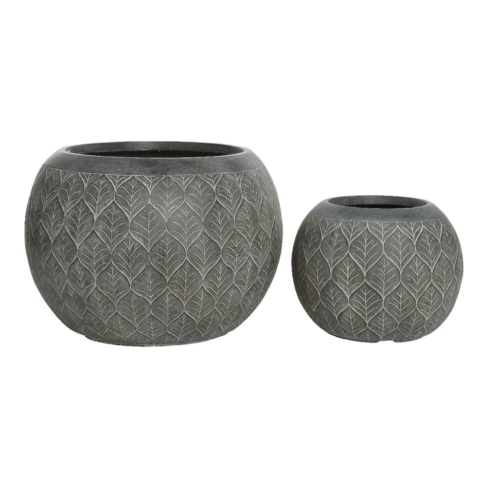 Bloempot Ella - d55 x h38cm - Grijs Bloempot Ella - D55 X H38cm - Grijs -Ingemaakte Serie Winkel