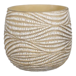 Bloempot Hendrick - D19 X H17cm - Creme