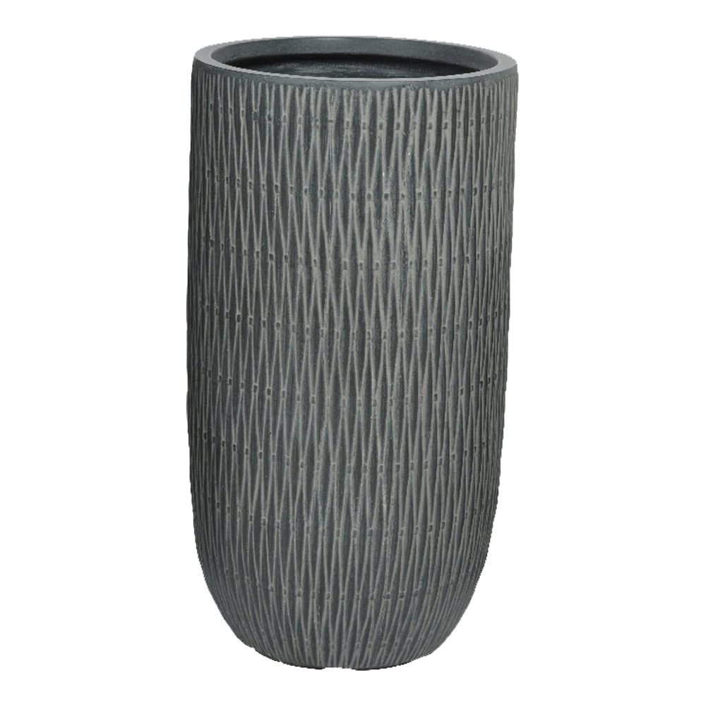 Bloempot James hoog - d24 x h49cm - Grijs Bloempot James Hoog - D24 X H49cm - Grijs -Ingemaakte Serie Winkel bloempot james hoog grijs bloempot 1 1