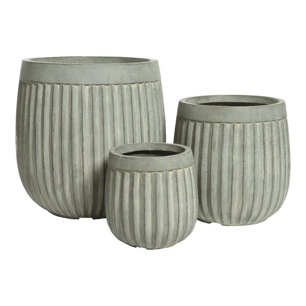 Bloempot Laura - d43 x h43cm - Grijs Bloempot Laura - D43 X H43cm - Grijs -Ingemaakte Serie Winkel bloempot laura grijs bloempot 2