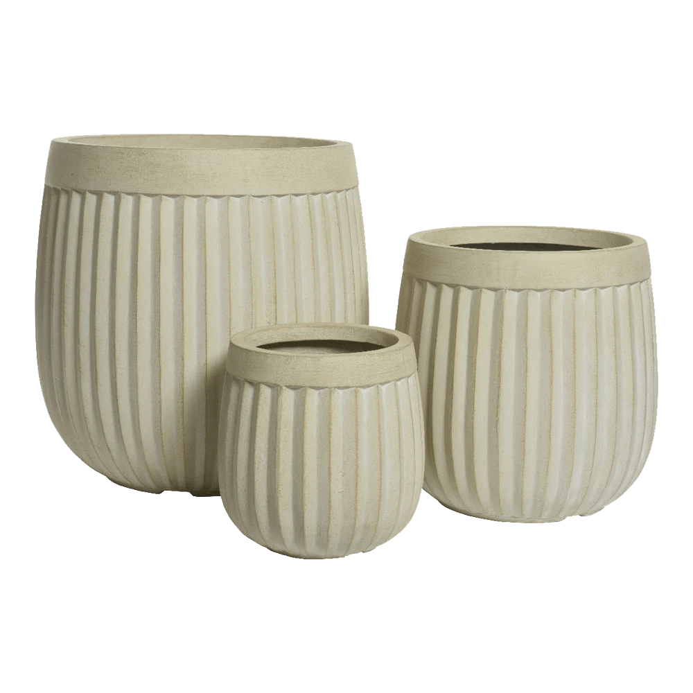 Bloempot Laura - d43 x h43cm - Off White Bloempot Laura - D43 X H43cm - Off White -Ingemaakte Serie Winkel bloempot laura off white bloempot 2
