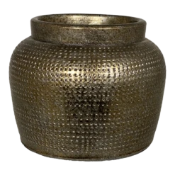 Bloempot Marrakesh - D21 X H17cm - Zilver Goud