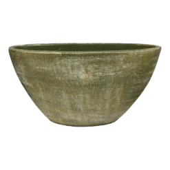 Bloempot Miami Ovaal - L35 X D16 X H19cm - Groen Cement