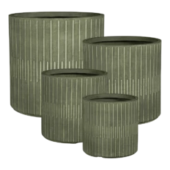 Bloempot Oslo - D26 X H26,5cm - Groen -Ingemaakte Serie Winkel bloempot oslo groen bloempot 2 3