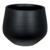 Bloempot Petra - D23 X H20cm - Mat Zwart -Ingemaakte Serie Winkel bloempot petra d23xh20cm mat zwart bloempot 1