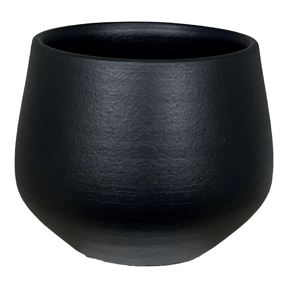 Bloempot Petra - d33 x h31cm - Mat Zwart Bloempot Petra - D33 X H31cm - Mat Zwart -Ingemaakte Serie Winkel