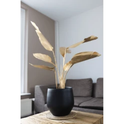 Bloempot Petra - D33 X H31cm - Mat Zwart 3 Bloempot Petra - D33 X H31cm - Mat Zwart -Ingemaakte Serie Winkel bloempot petra mat zwart 2 2