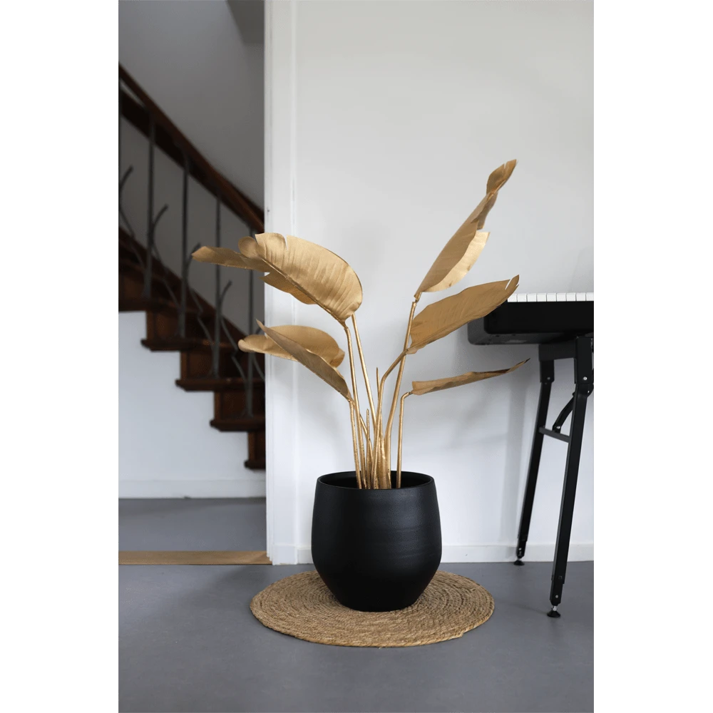 Bloempot Petra - d33 x h31cm - Mat Zwart Bloempot Petra - D33 X H31cm - Mat Zwart -Ingemaakte Serie Winkel bloempot petra mat zwart 3 2