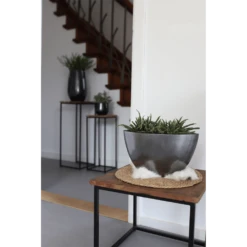 Bloempot Petra Ovaal - L32 X B17 X H17cm - Platinum -Ingemaakte Serie Winkel bloempot petra platinum bloempot 3 4