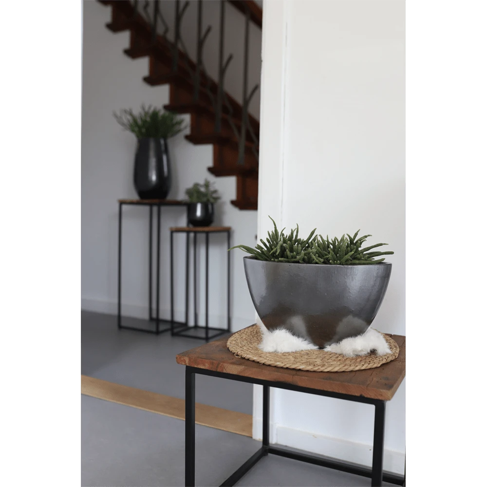 Bloempot Petra - d19 x h16cm - Platinum Bloempot Petra - D19 X H16cm - Platinum -Ingemaakte Serie Winkel bloempot petra platinum bloempot 3