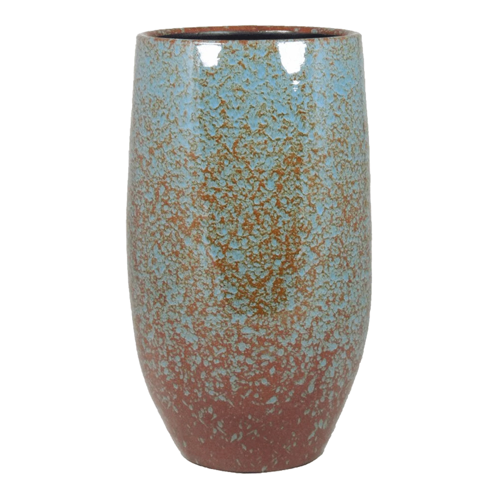 Bloempot Sepp hoog - d18 x h35cm - Blauw Bloempot Sepp Hoog - D18 X H35cm - Blauw -Ingemaakte Serie Winkel