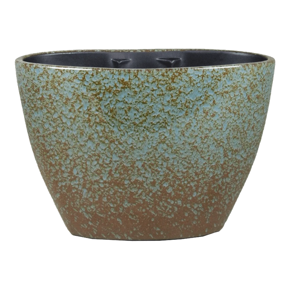 Bloempot Sepp Ovaal - L32 X B15 X H22cm - Blauw -Ingemaakte Serie Winkel