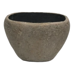 Bloempot Shanon Ovaal - L28 X B16 X H21cm - Earth Groen