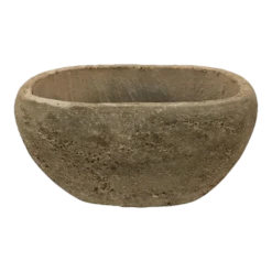 Bloempot Shanon Ovaal - L28 X B18 X H14cm - Earth Groen