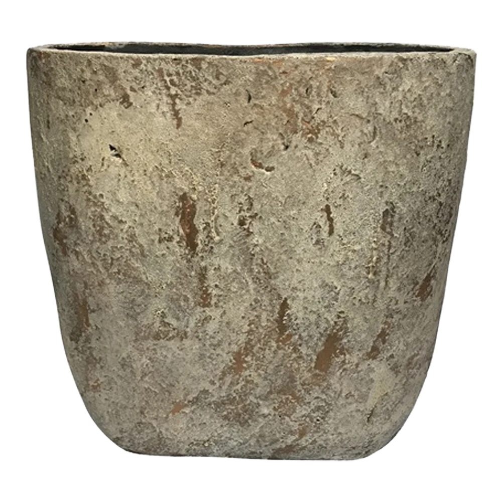 Bloempot Shanon ovaal - l38 x b16 x h38cm - Cream Bloempot Shanon Ovaal - L38 X B16 X H38cm - Cream -Ingemaakte Serie Winkel