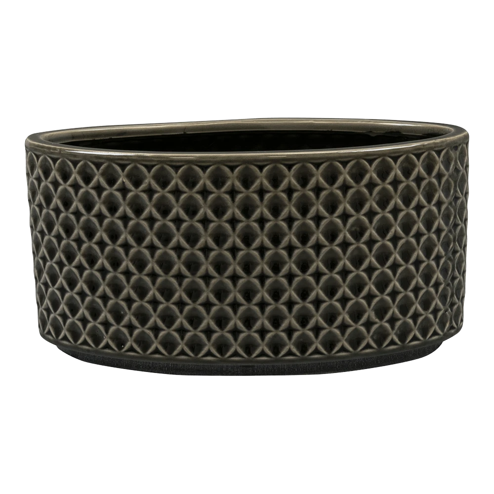 Bloempot Thies Ovaal - L26 X B12 X H13cm - Shiny Purple -Ingemaakte Serie Winkel