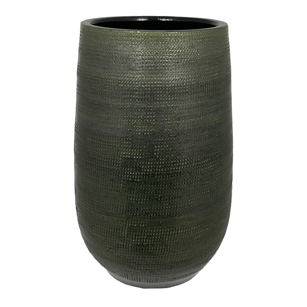 Bloempot Tokio hoog - d28 x h60cm - Groen Bloempot Tokio Hoog - D28 X H60cm - Groen -Ingemaakte Serie Winkel bloempot tokio vaas groen bloempot 1 1