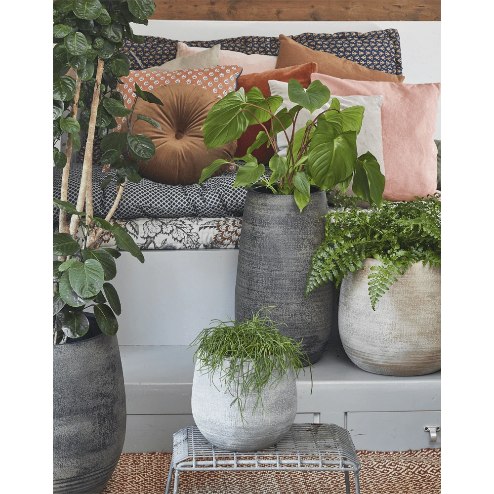 Bloempot Victor Hoog - H50 X D29cm - Donker Bruin -Ingemaakte Serie Winkel