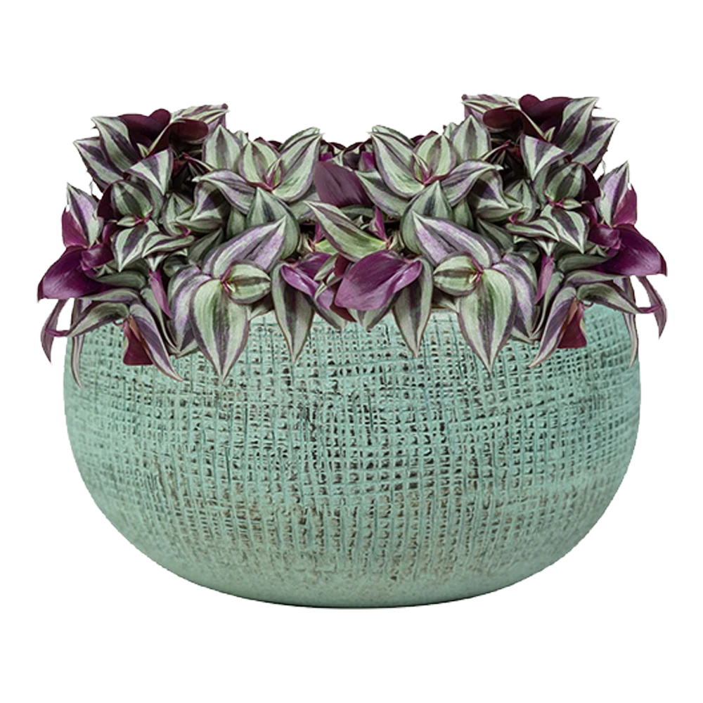 Plantenschaal Ryan - d28 x h13cm - Shiny blue Plantenschaal Ryan - D28 X H13cm - Shiny Blue -Ingemaakte Serie Winkel bowl ryan shiny blue keramiek d28 h13 schaal 6 7