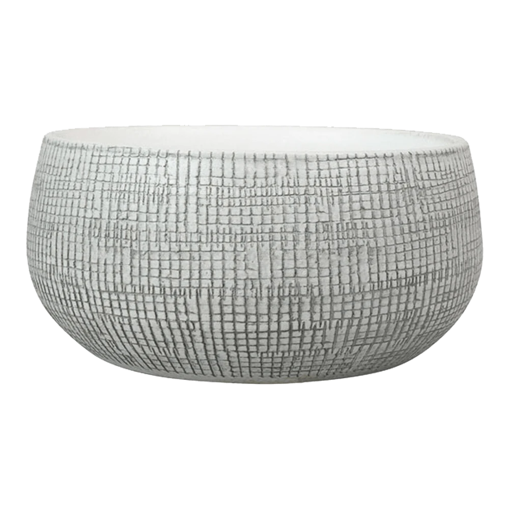 Plantenschaal Ryan - d28 x h13cm - White Black Plantenschaal Ryan - D28 X H13cm - White Black -Ingemaakte Serie Winkel bowl ryan white black d28 h13 plantenschaal 1