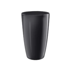 Bloempot Elho Brussels Diamond Rond Hoog 32cm - Metallic Zwart