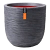 Capi Bloempot Bol Nature Rib NL - D35 X H34cm - Donkergrijs -Ingemaakte Serie Winkel capi bloempot bol nature rib nl d35 x h34cm donkergrijs bloempot 1 2