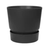 Elho Bloempot Greenville Rond 25cm - Living Black -Ingemaakte Serie Winkel greenville rond 25cm bloempot living black 1 7
