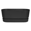 Bloembak Elho Greenville Terrace 60cm - Met Wielen - Living Black -Ingemaakte Serie Winkel greenville terrace trough 60cm wheels plantenbak living black 1 7