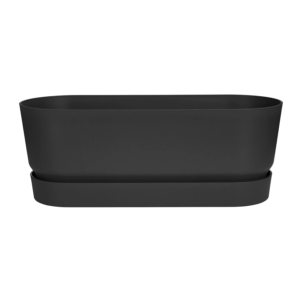 Bloembak Elho Greenville Terrace Long 50cm - Met wielen - Living black Bloembak Elho Greenville Terrace Long 50cm - Met Wielen - Living Black -Ingemaakte Serie Winkel greenville trough long 50 plantenbak living black 1 7