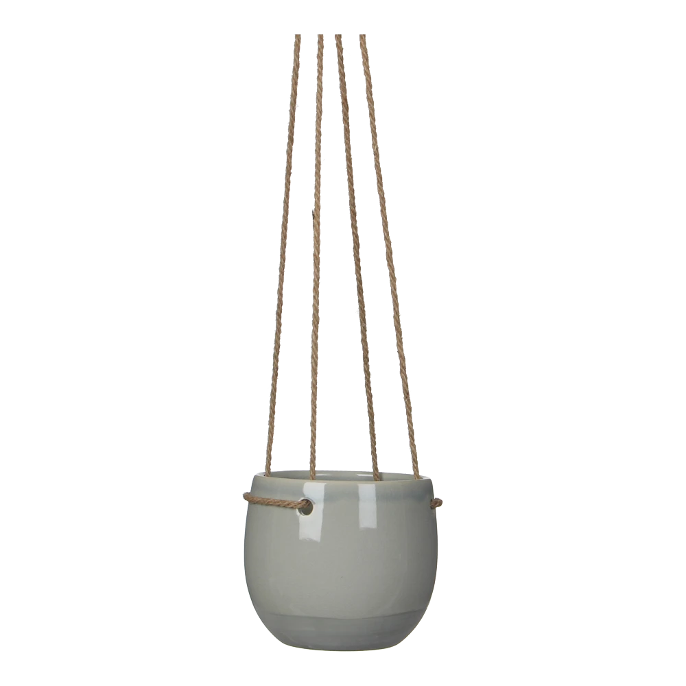 Hangpot Resa - d13,5 x h11,5cm - Lichtgrijs Hangpot Resa - D13,5 X H11,5cm - Lichtgrijs -Ingemaakte Serie Winkel