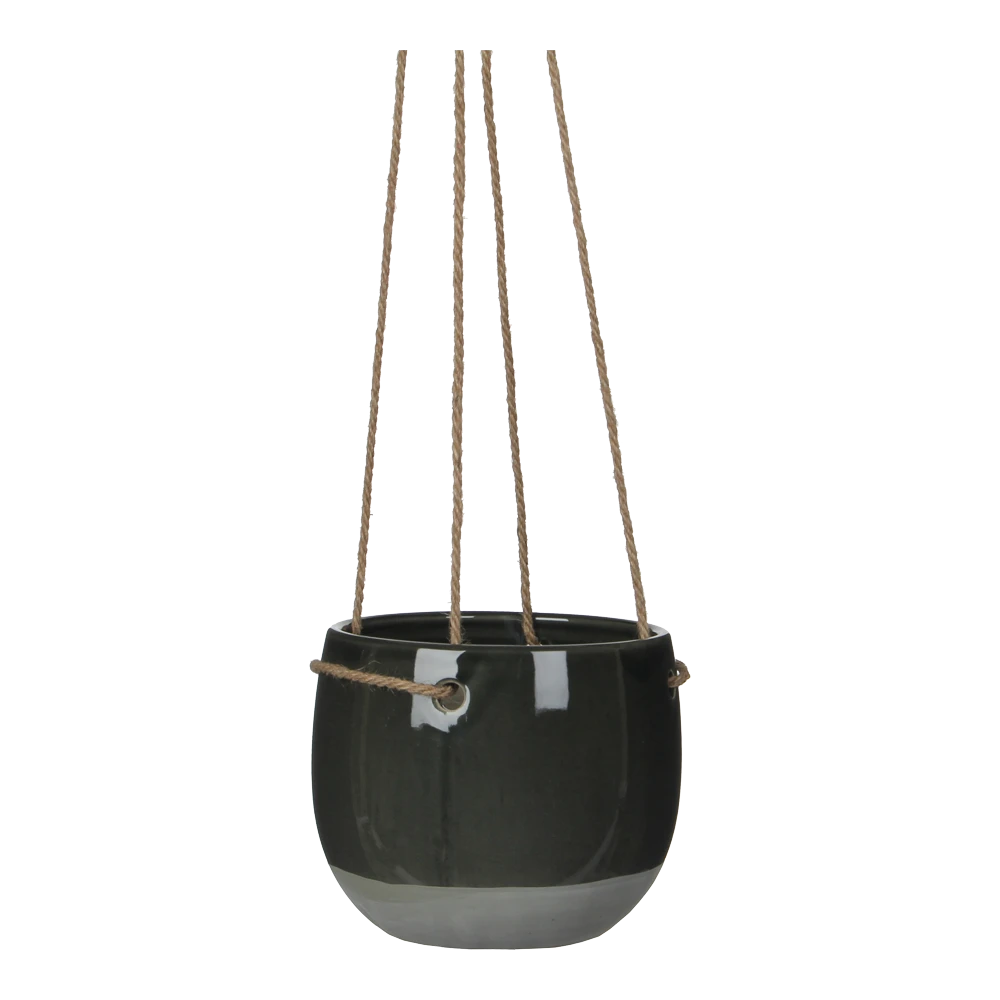 Hangpot Resa - D16,5 X H13,5cm - Donkergrijs -Ingemaakte Serie Winkel