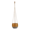 Hangpot Resa - D16,5 X H13,5cm - Oker -Ingemaakte Serie Winkel hangpot resa d16 5 x h13 5cm oker hangpot 1 1