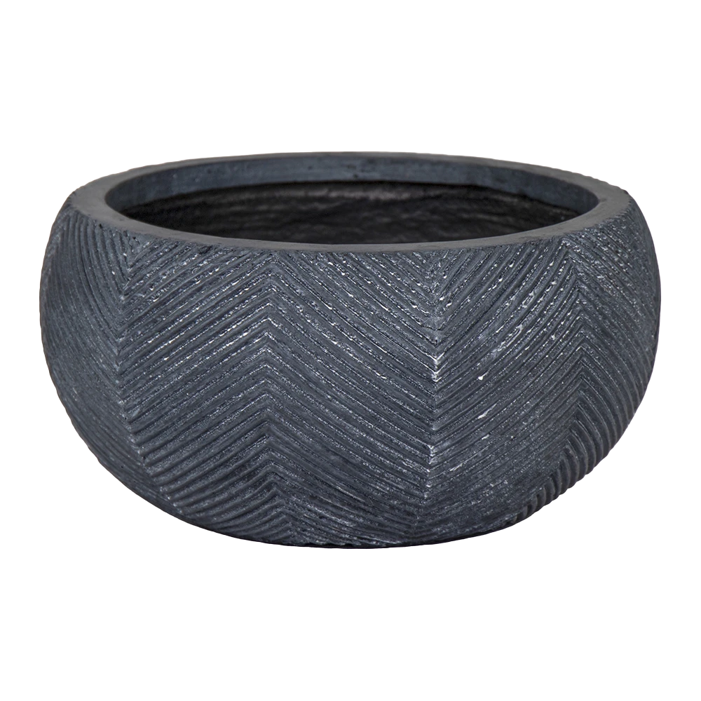 Plantenschaal Iowa bullet - d56 x h28cm - Donkergrijs Plantenschaal Iowa Bullet - D56 X H28cm - Donkergrijs -Ingemaakte Serie Winkel iowa bullet bowl graphite d56h28 bloempot 1 5