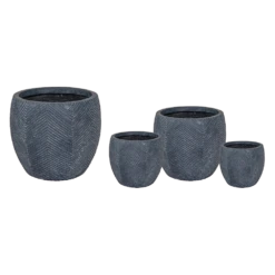 Bloempot Iowa Bullet - D44 X H39cm - Donkergrijs -Ingemaakte Serie Winkel iowa bullet graphite d44h39 bloempot 6 5